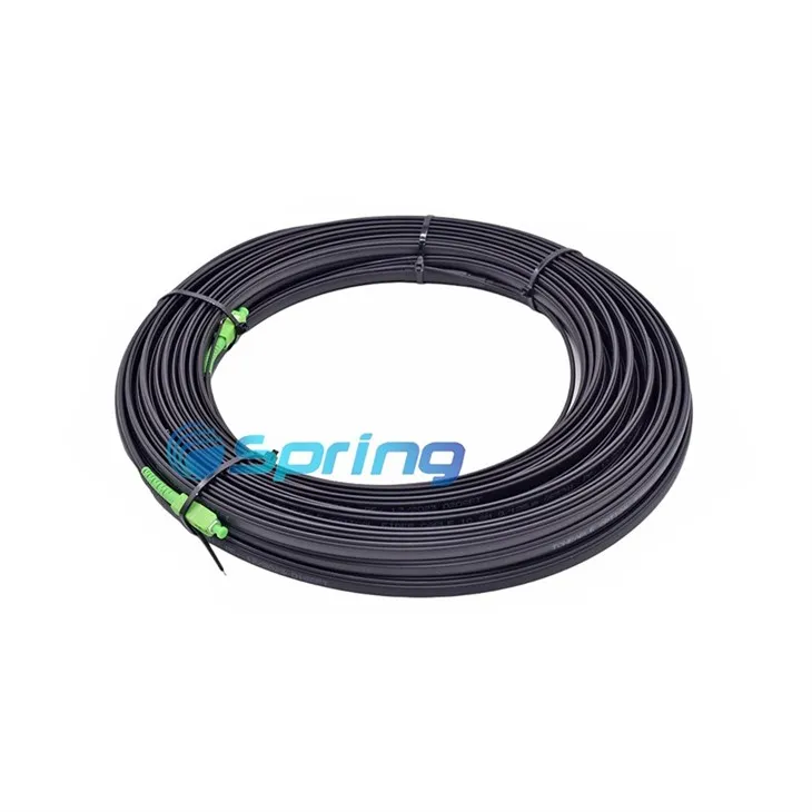 Indoor Outdoor Fiber Flat Drop Patch Cables With SC/APC Connectors
